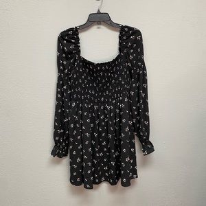 Divided knee length floral dress